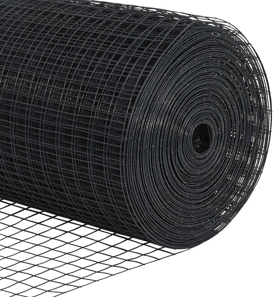 Cerca de Arame Soldado com 44 Postes em U Cinza 1.4x50 m Aço