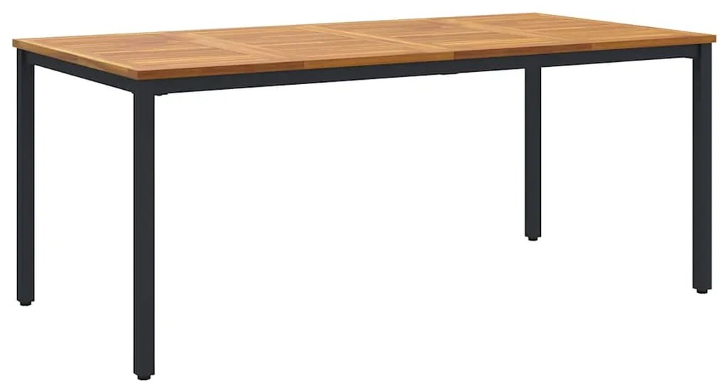 Mesa de Jardim 180 x 90 x 75 cm em madeira de acácia e metal