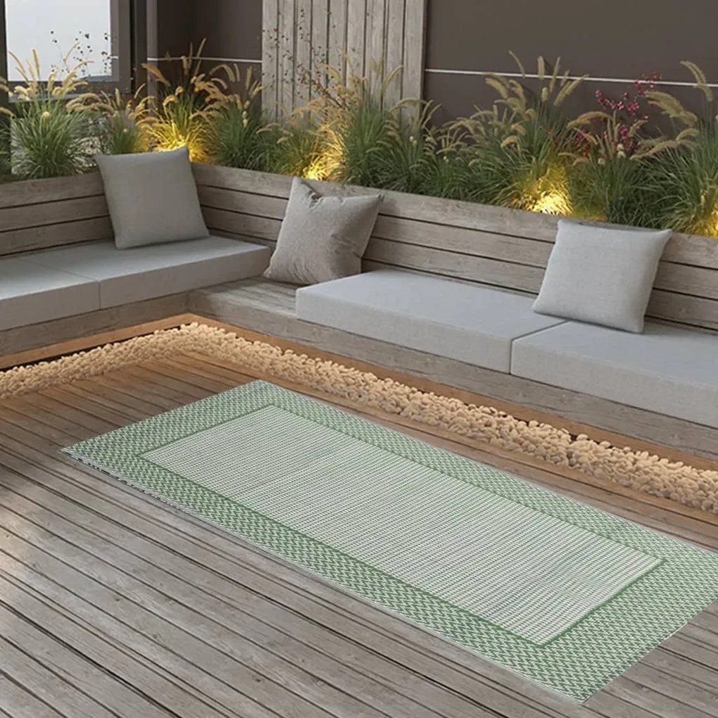 vidaXL Tapete de exterior 80x150 cm ARAKIL PP verde