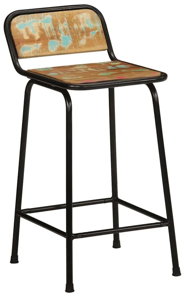 Bancos de bar 2 pcs 46x35,5x80 cm Madeira Maciça Recuperada