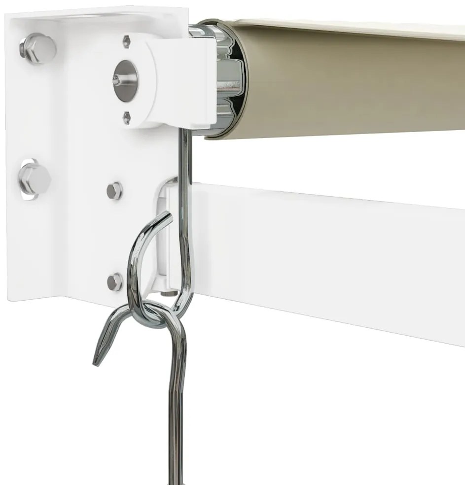 Toldo retrátil 3,5x2,5 m tecido e alumínio cor creme