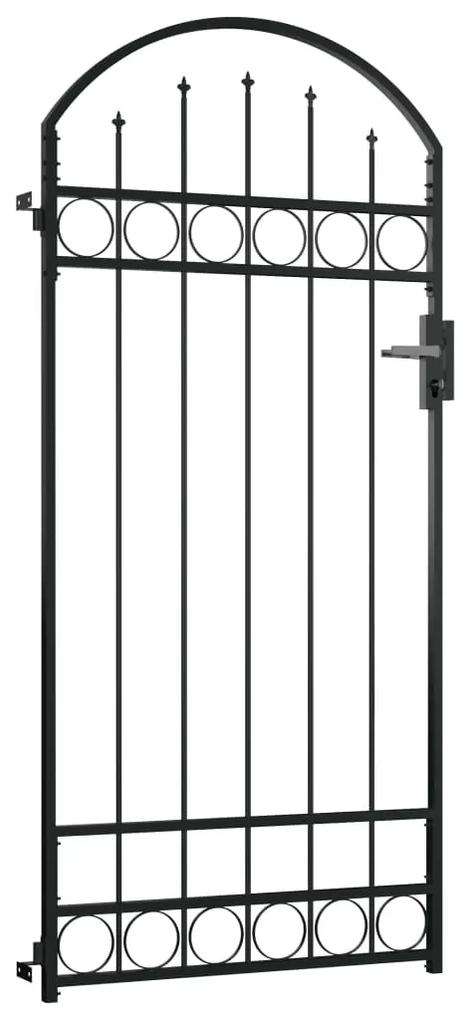 Portão para cerca com topo arqueado 89x200 cm aço preto