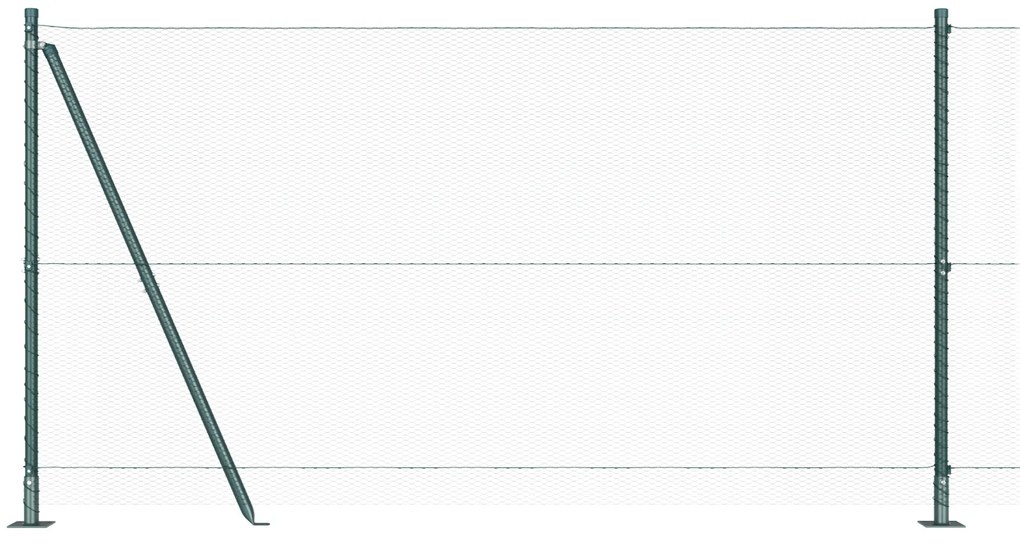 Cerca Hexagonal vidaXL Verde 1,2x100 m Aço