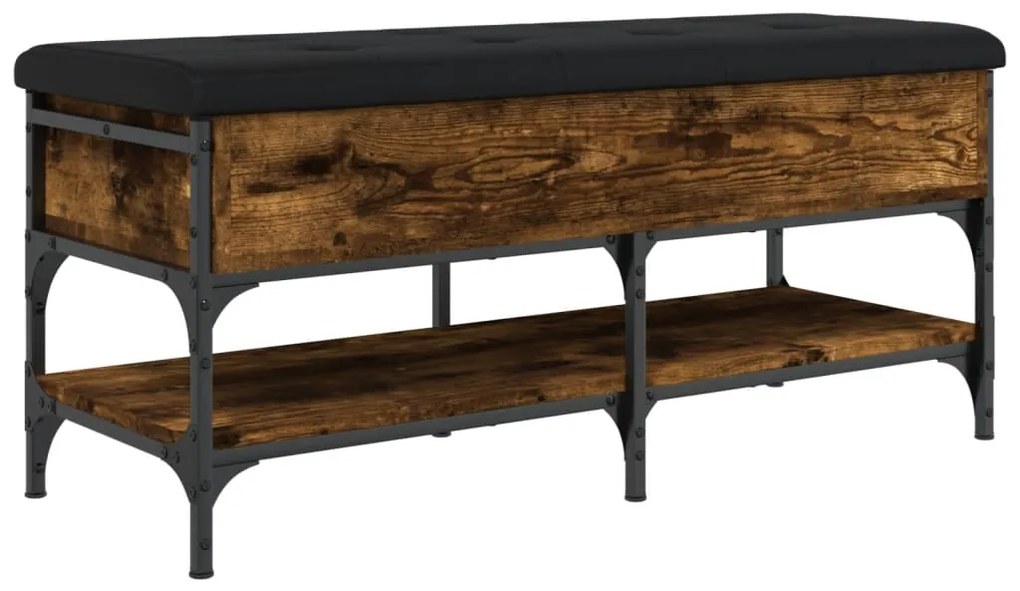 Banco sapateira 102x42x45 cm derivados madeira carvalho fumado