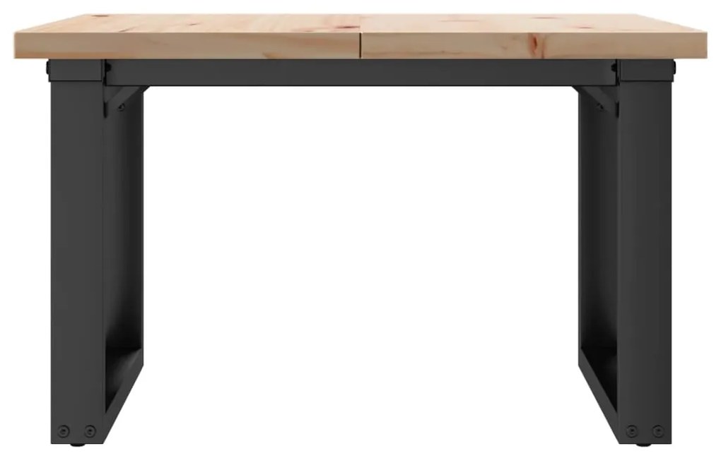 Mesa de centro estrutura em O 60x60x40,5 cm pinho/aço