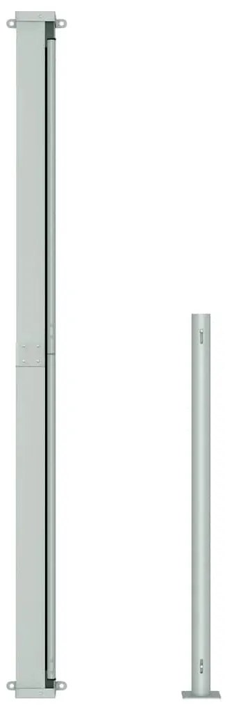 Toldo lateral retrátil para pátio 220x300 cm cinzento