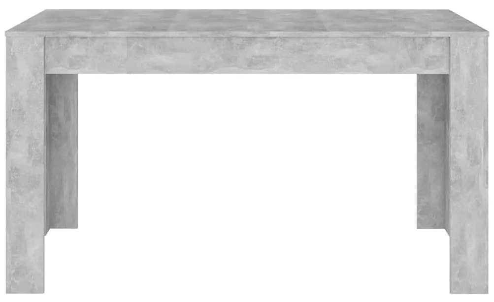 Mesa de jantar 140x74,5x76 cm contraplacado cinzento cimento
