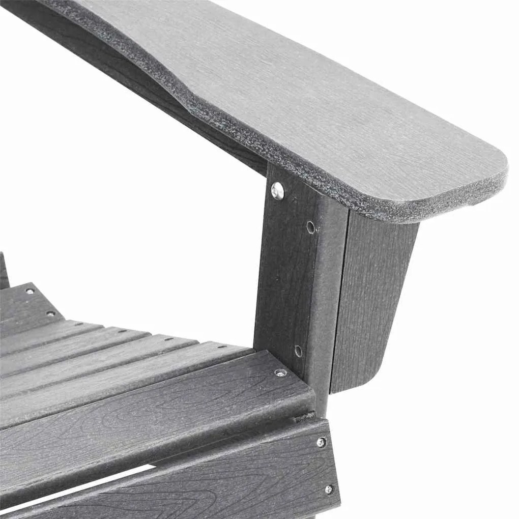 Cadeiras Adirondack vidaXL com Apoios para os Pés 2 pcs Cinza Claro HD