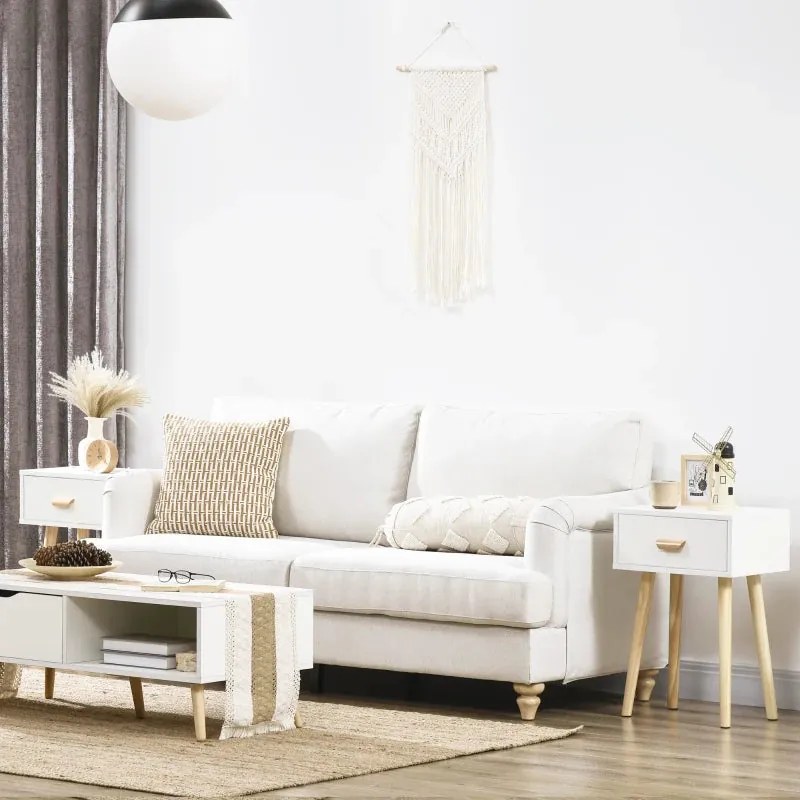 Conjunto de 2 Mesinhas de Cabeceira Sunny - Design Escandinavo