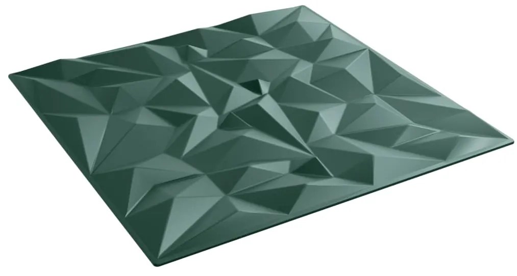 Painéis de parede 24 pcs 50x50 cm 6 m² XPS ametista verde