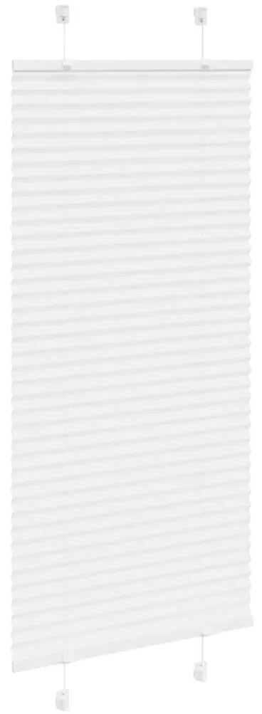 Branco Plissada Cega 55x150 cm Largura Tecido 54,4 cm Poliéster