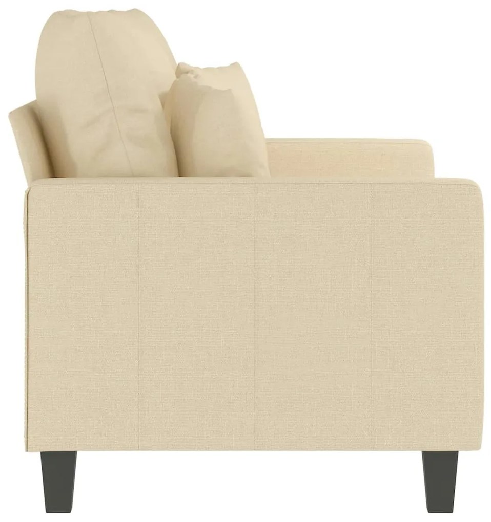 Sofá de 2 lugares tecido 120 cm cor creme