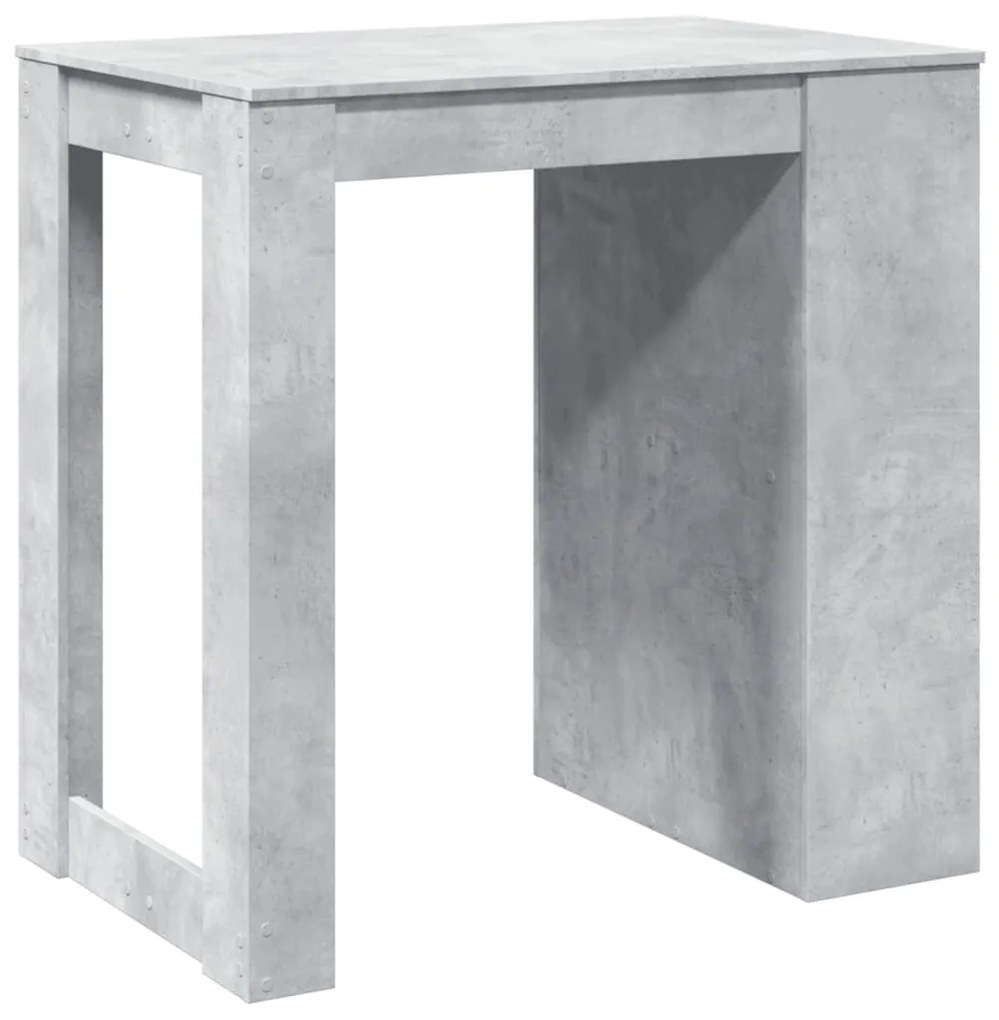 Mesa de bar 102x70x103,5 cm derivados madeira cinzento cimento