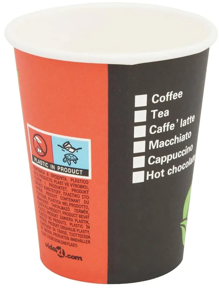 Copos de café descartáveis 1000 pcs papel 240 ml (8 oz)