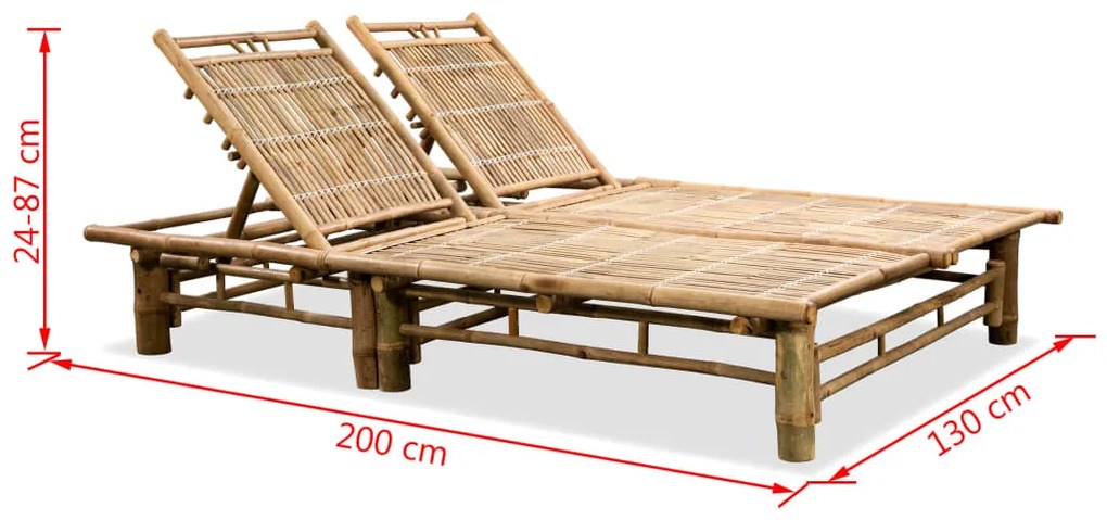 Espreguiçadeira para 2 pessoas bambu