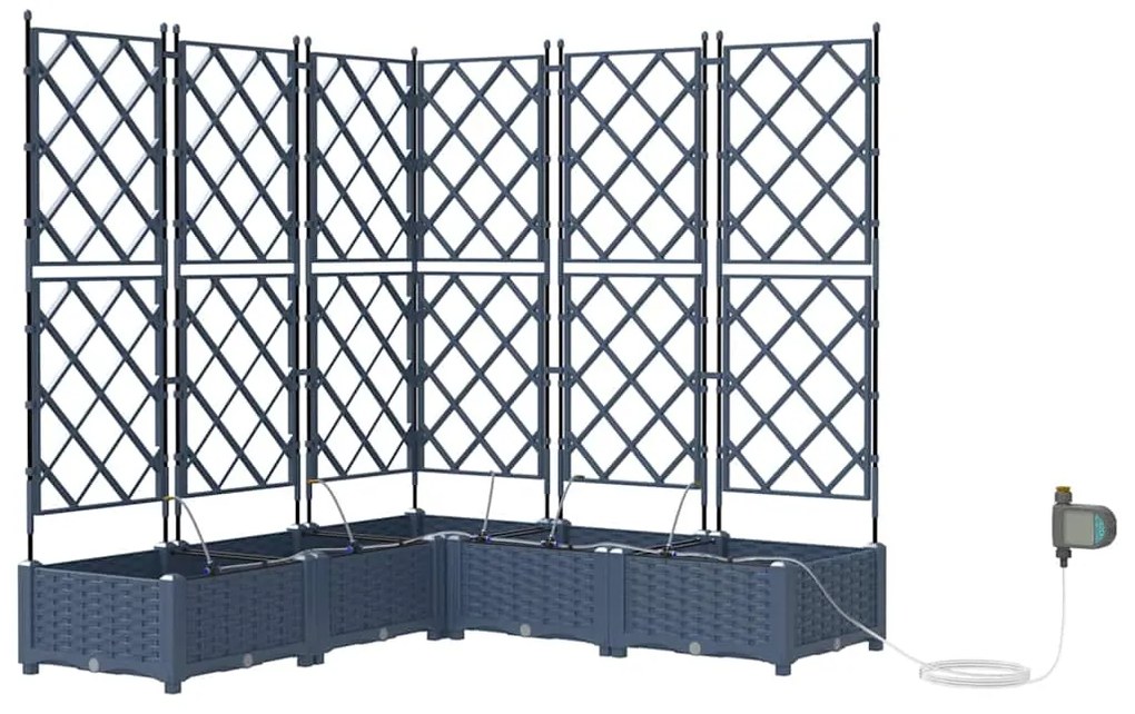 Jardineiras de Jardim 1 pc Cinzeto 120 x 120 x 126 cm Plástico