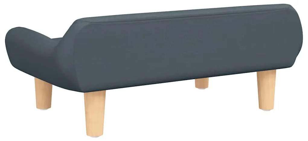 Cama para cães 70x40x24 cm tecido cinzento-escuro