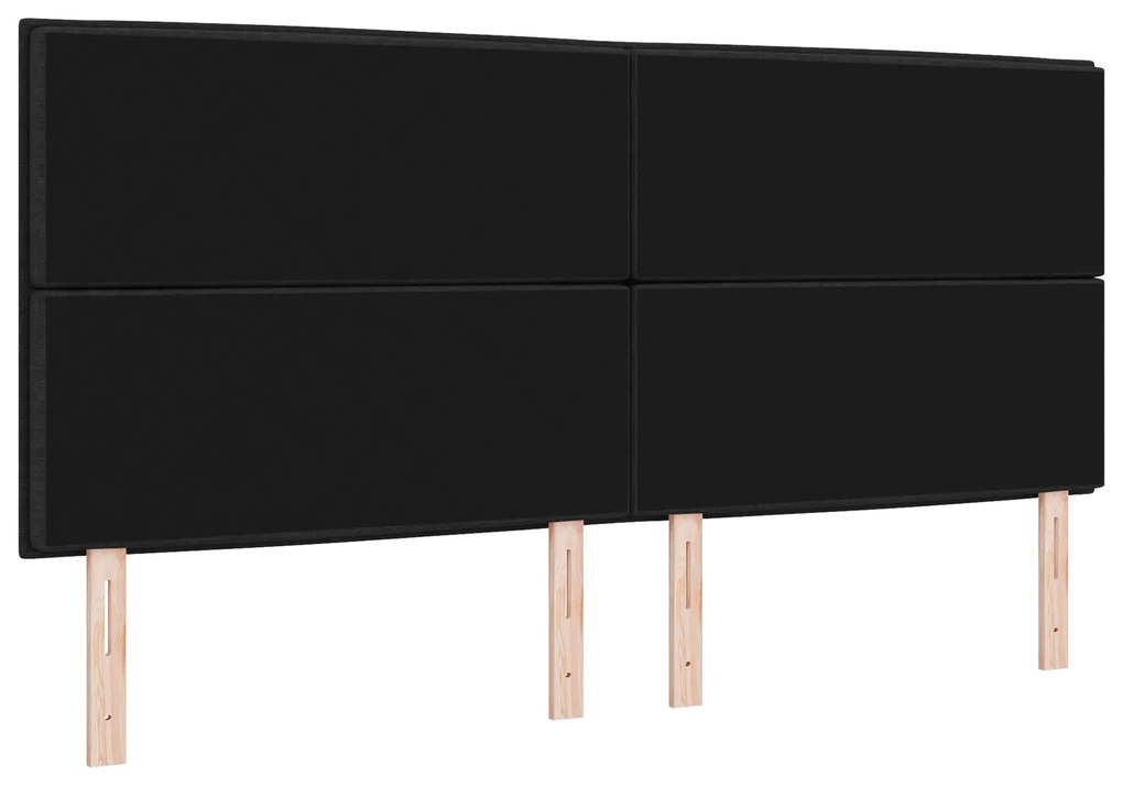 Cabeceira Design Linhas Preta 200 cm Tecido