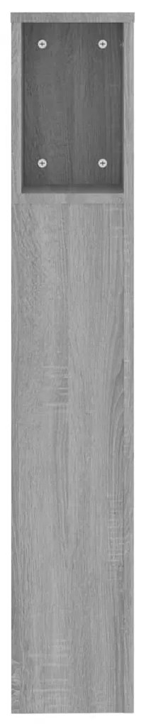 Armário de cabeceira 200x18,5x104,5 cm sonoma cinzento