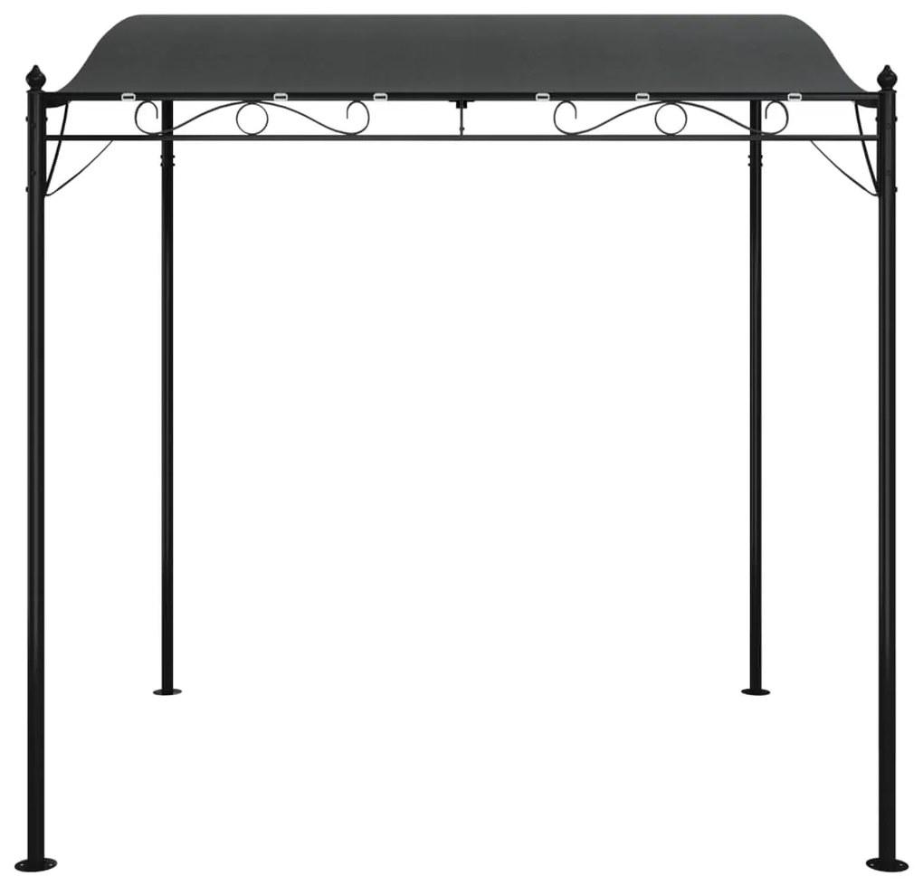 Toldo 2x2,3 m 180 g/m² tecido e aço antracite