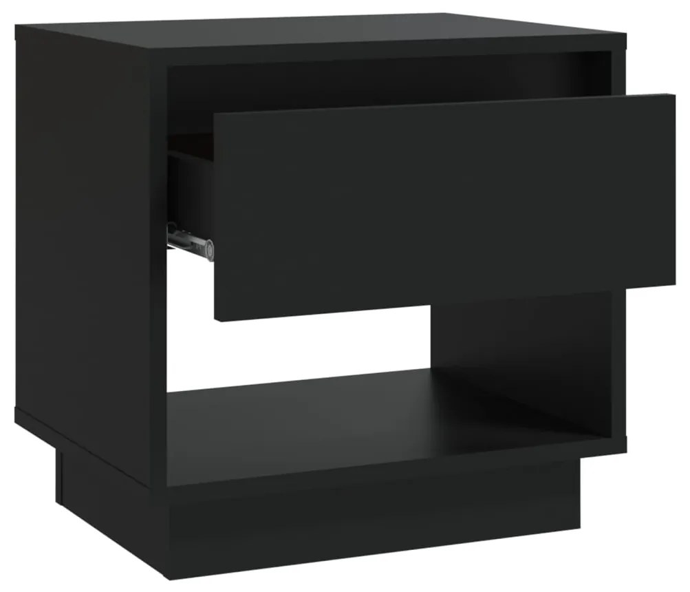 Mesa de cabeceira 45x34x44 cm contraplacado preto