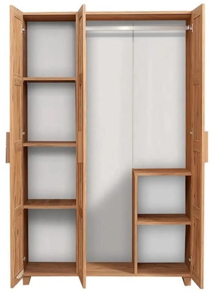 Roupeiro / Guarda Roupa "Nova" - 120x190x48 cm - Com Prateleiras e Arr