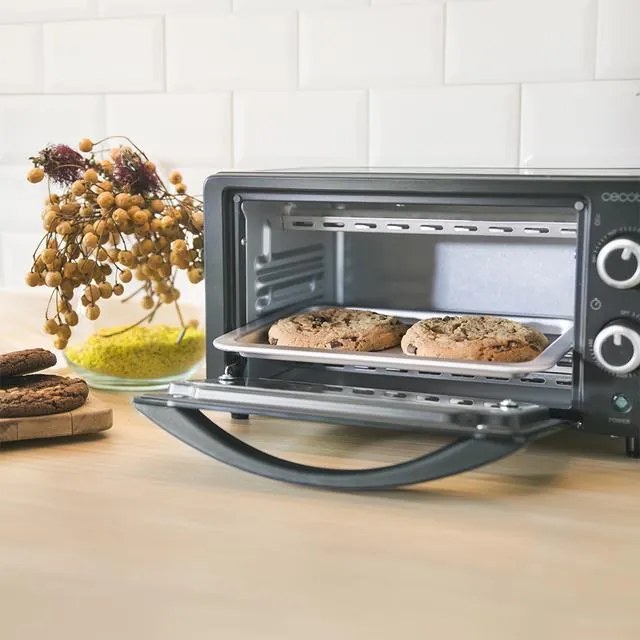 Mini-forno elétrico multifunções Bake&Toast 1090 Black , 10 litros de capacidade e porta com vidro duplo