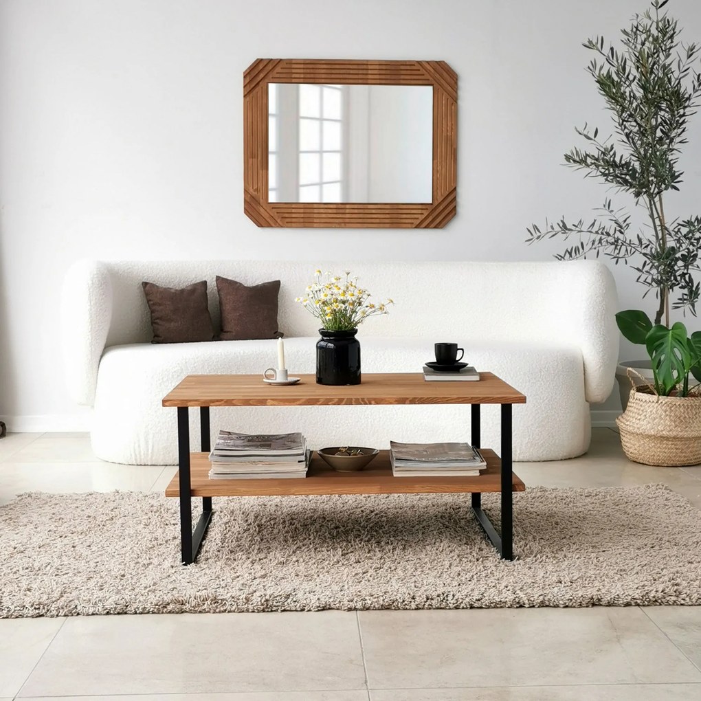Mesa de Café Neta - Carvalho - 85x40x60 cm