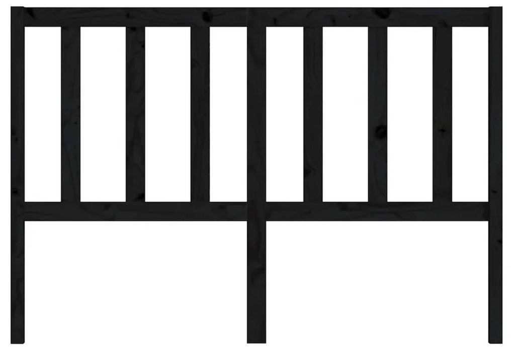 Cabeceira de cama 166x4x100 cm pinho maciço preto