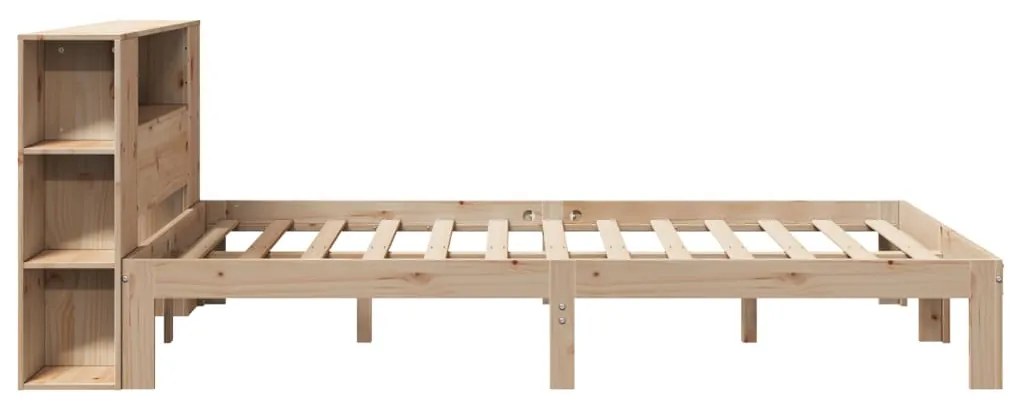 Cama com estante sem colchão 140x200 cm pinho maciço