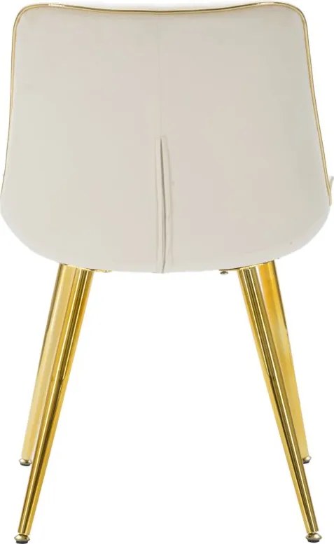 CONJUNTO 2 CADEIRAS PARIS CREME E DOURADO 51X59X79 CM