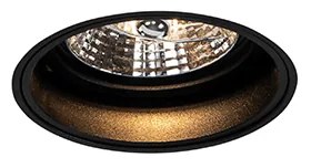 Foco embutido moderno preto sem moldura - Impact 70