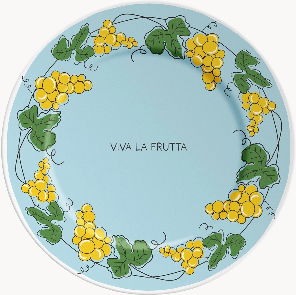 Prato em porcelana Viva La Frutta And Grapes