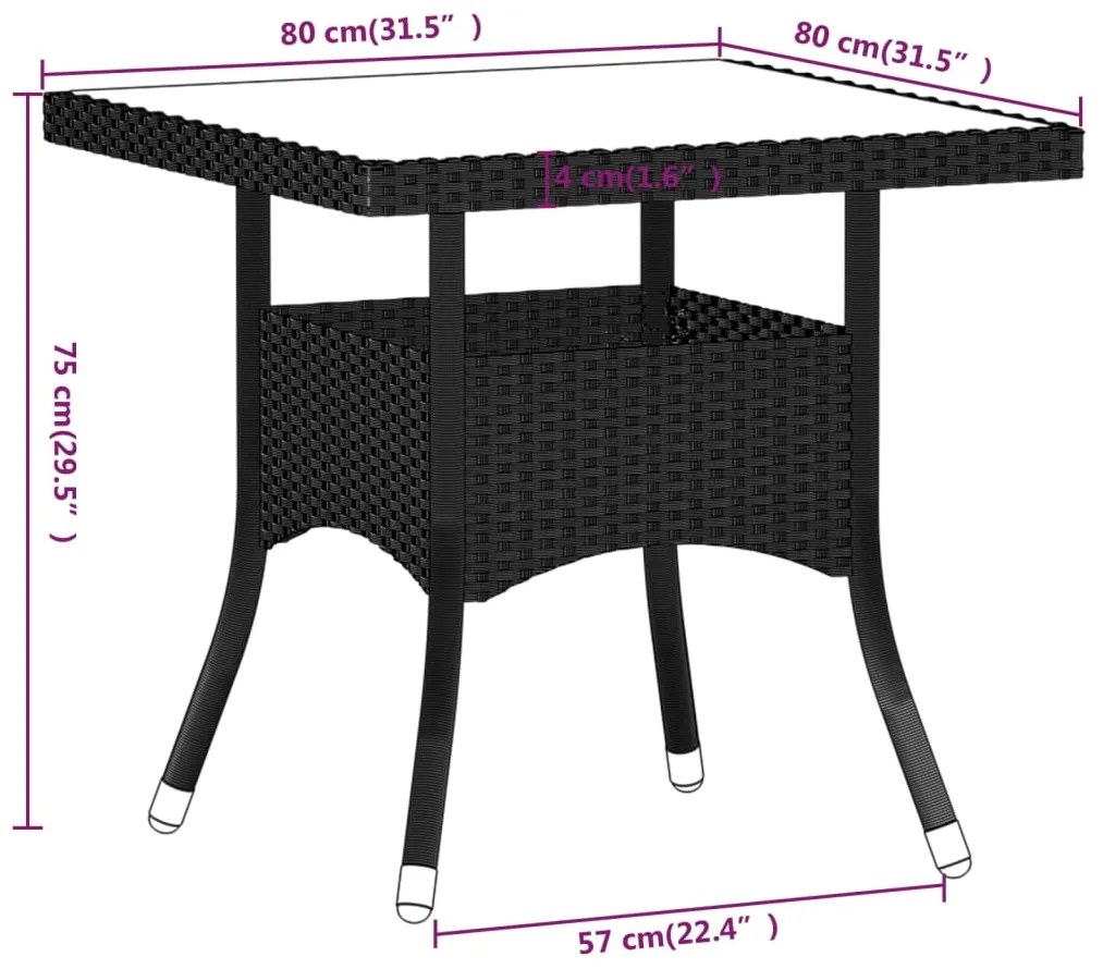 5 pcs conjunto de jantar p/ jardim vime PE/acácia maciça cinza