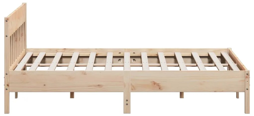 Cama sem colchão 200x200 cm madeira de pinho maciça