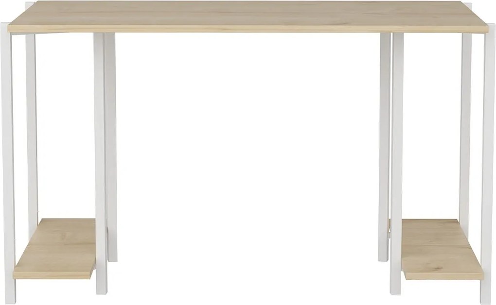 Secretária Academy – Branco Carvalho – 125,2 x 60 x 73,8 cm