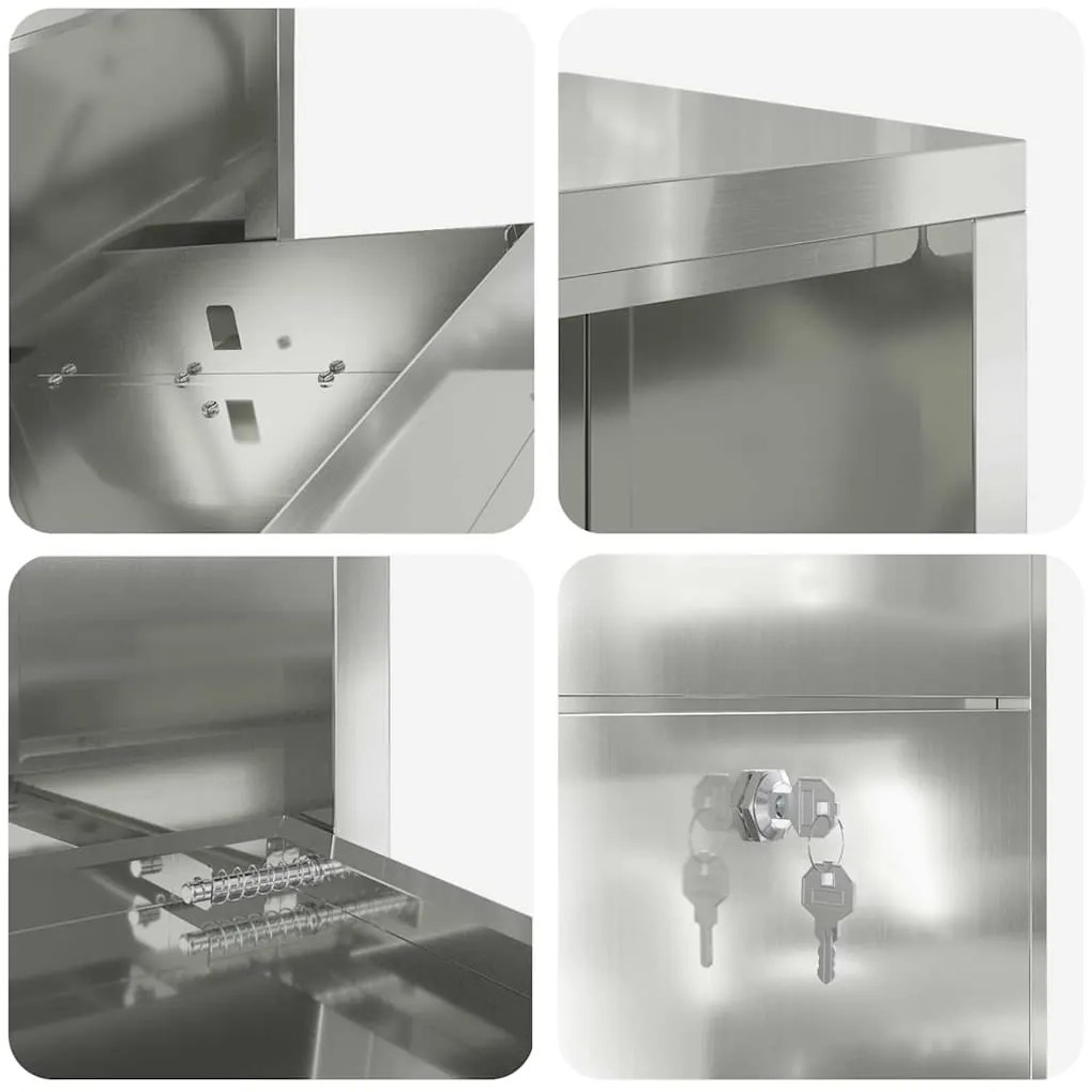 Caixa de entrega de pacotes 44x22x82 cm Aço Galvanizado
