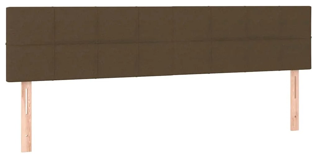 Cama boxspring com colchão 120x190 cm tecido castanho-escuro