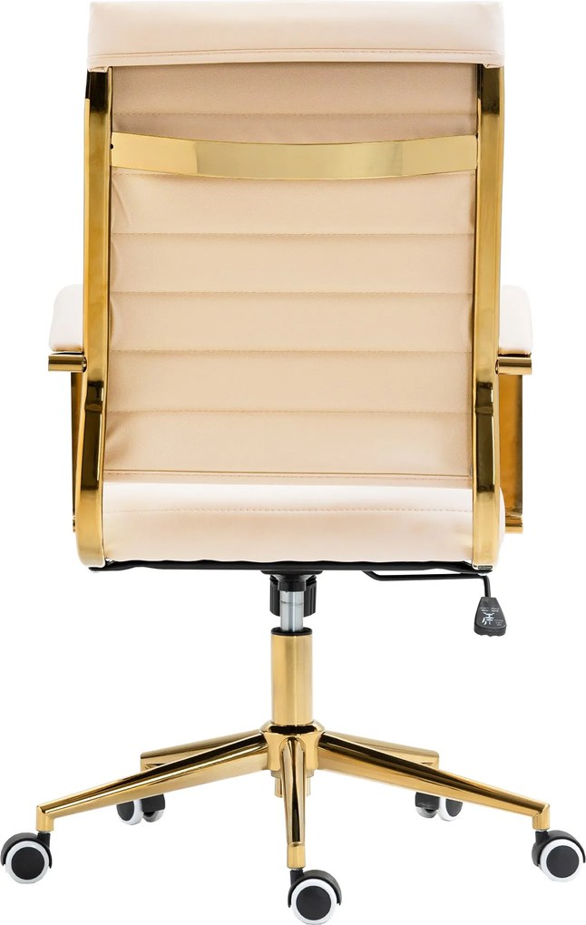 Cadeira de escritório de Couro Sintético Havana Creme