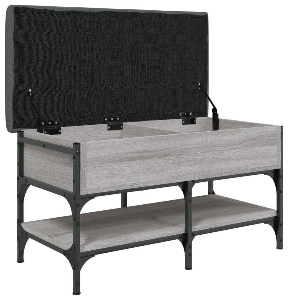 Banco sapateira 82x42x45 cm derivados madeira cinzento sonoma