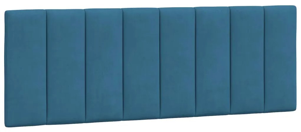 Estrutura de cama c/ luzes LED 120x200 cm veludo azul