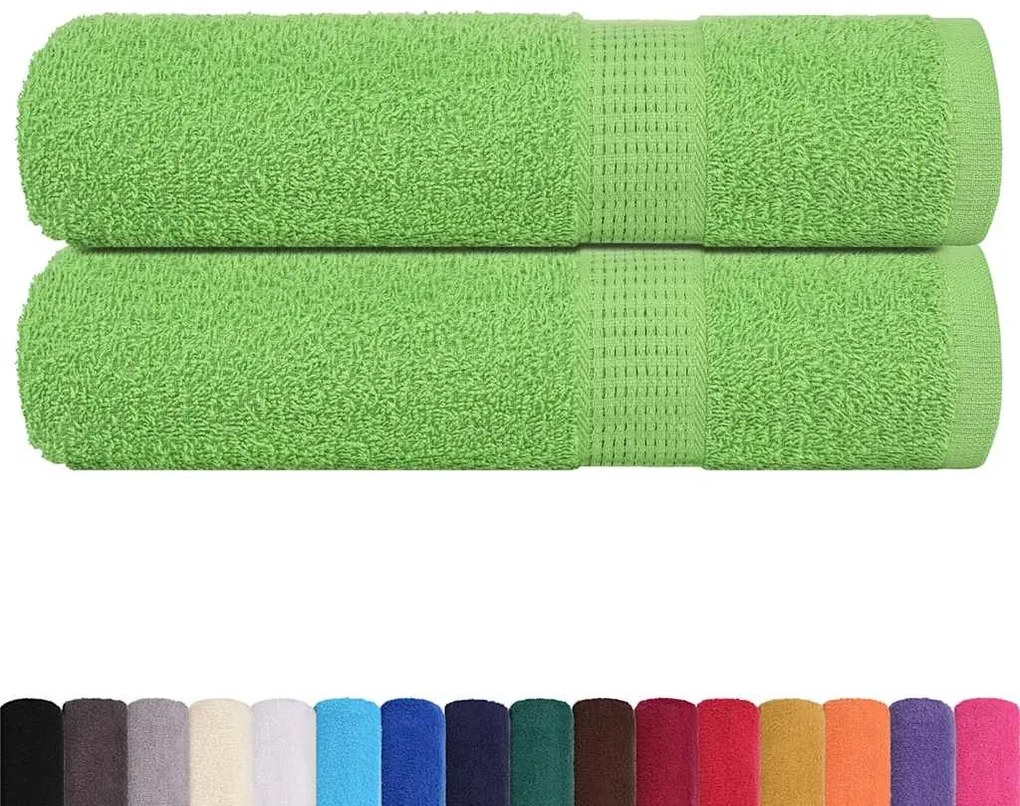 Toalhas banho 2 pcs 100x150 cm 360 gsm 100% algodão verde maça