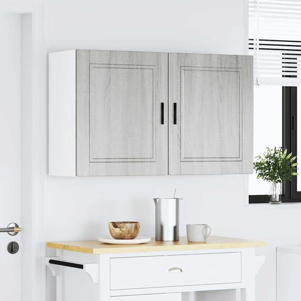 Armários parede cozinha 2 pcs Porto sonoma cinza
