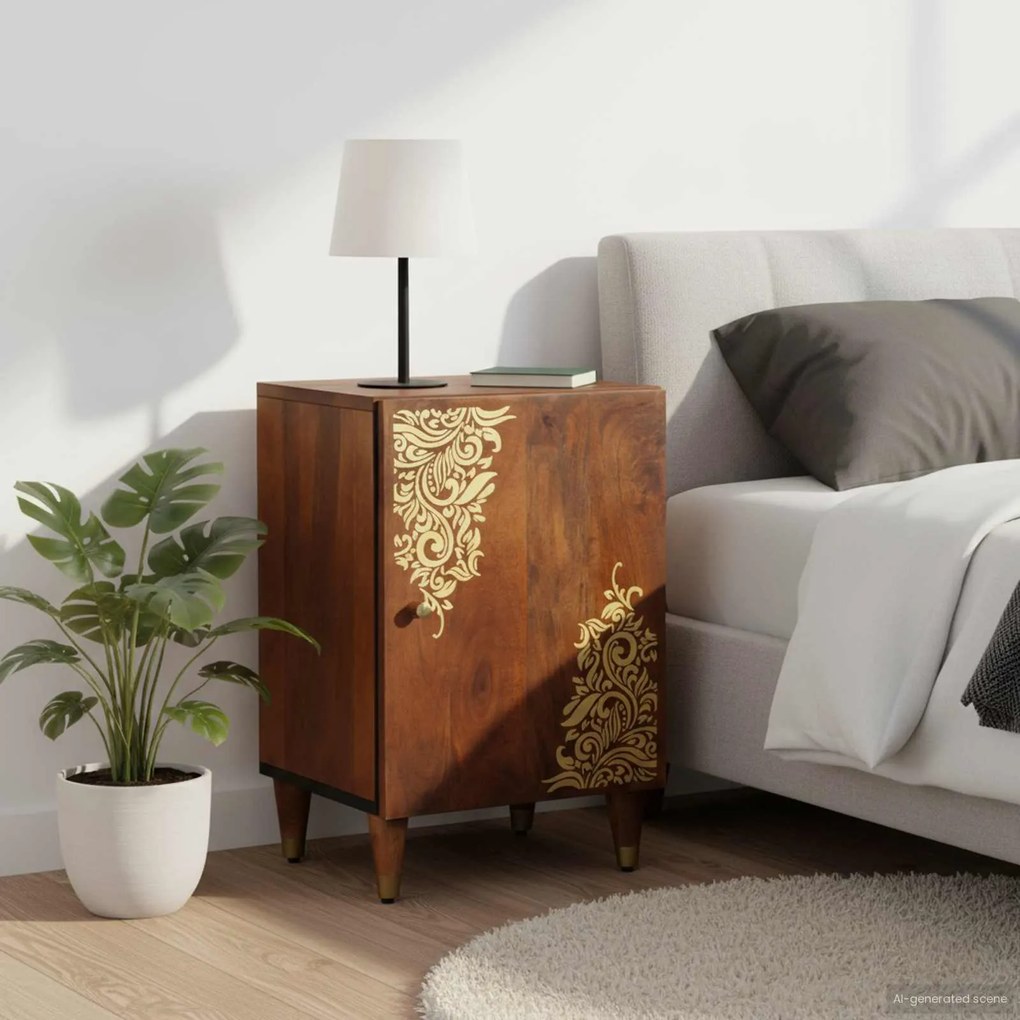 vidaXL Armário de Banheiro com porta Marrom mel 38 x 33 x 58 cm