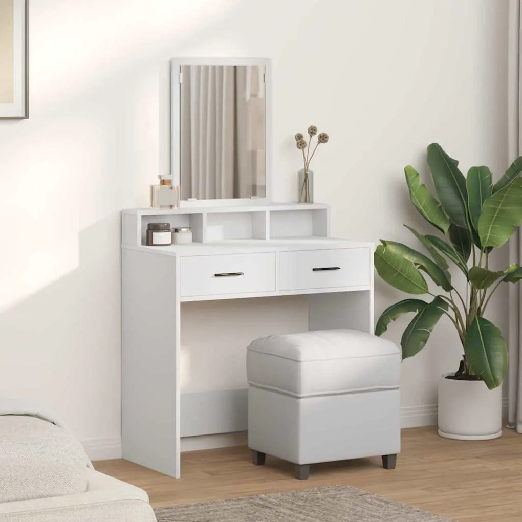 Touceador vidaXL com Gavetas Branco 79x41x140 cm