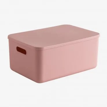 Caixa Organizadora De Polipropileno Yure Cor-de-rosa Avelã & ↑16 Cm - Sklum