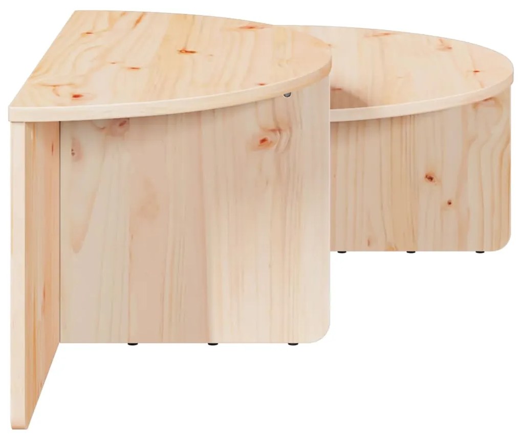 Mesa de centro 2 pcs Natural 79 x 39.5 x 40 cm
