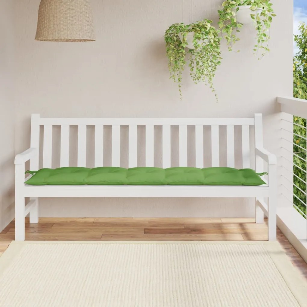 Almofadão p/ banco de jardim 180x50x7 cm mesclado tecido verde