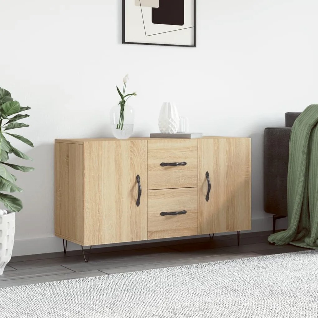 828167 vidaXL Aparador 100x36x60 cm derivados de madeira carvalho sonoma