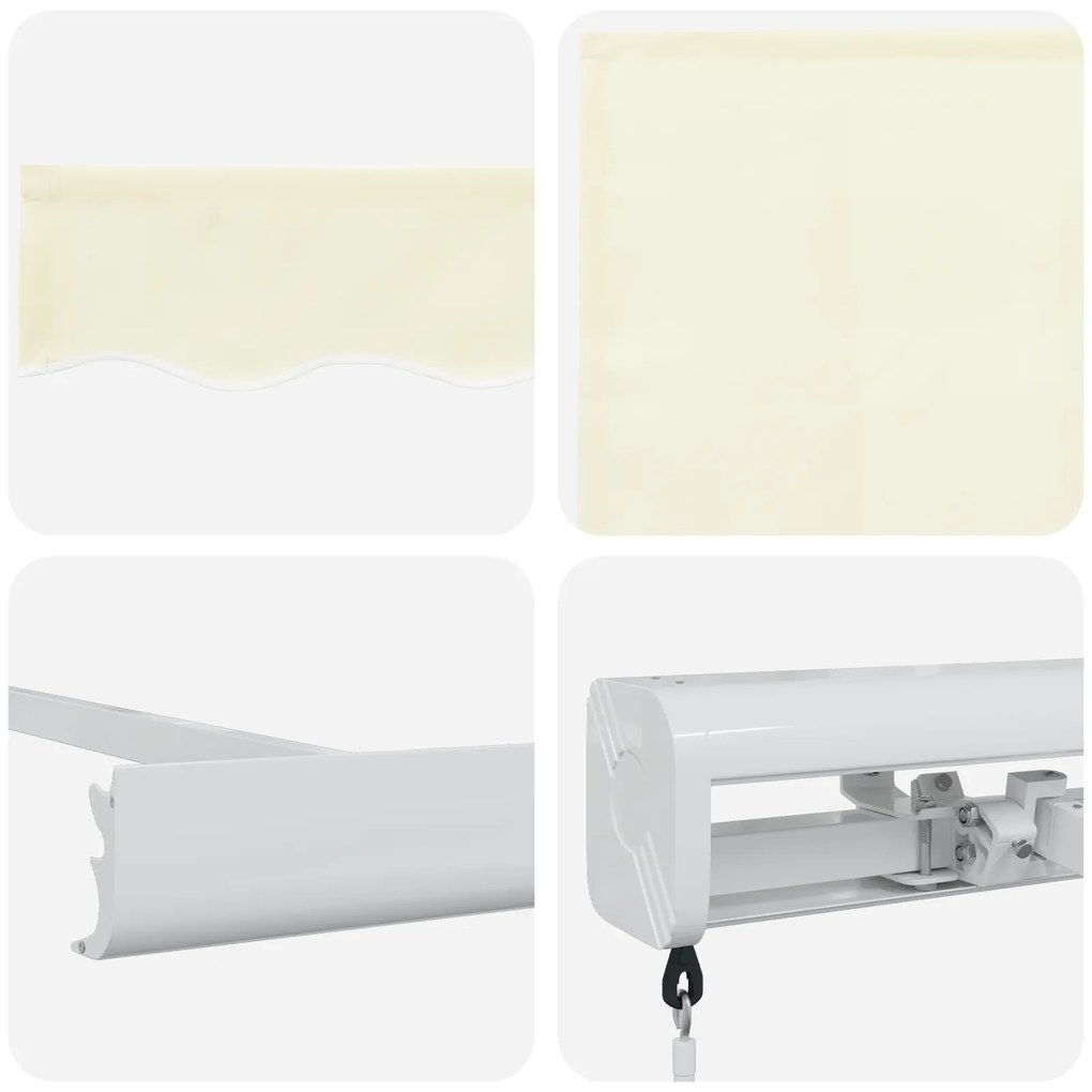 Toldo Retrátil Manual Creme 450x300 cm